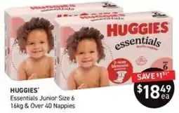 Chemist King Huggies Essentials Junior Size 6 offer