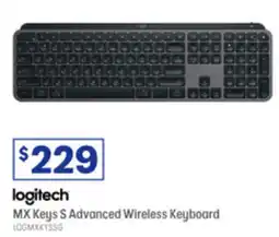 Officeworks logitech MX Keys S Advanced Wireless Keyboard offer