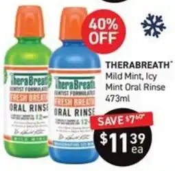 Chemist King TheraBreath Mild Mint, Icy Mint Oral Rinse offer