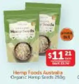 WHOLELIFE Hemp Foods Australia Organic Hemp Seeds offer