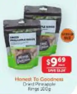 WHOLELIFE Honest To Goodness Dried Pineapple Rings offer