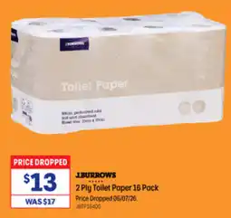 Officeworks J.Burrows 2 Ply Toilet Paper offer