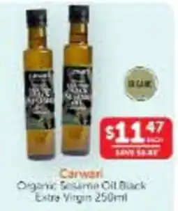 WHOLELIFE Carwan Organic Sesame Oil Black Extra Virgin offer