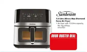 The Good Guys Sunbeam 7.5 Litre Alinea Max Diamond Force Air Fryer offer