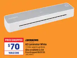 Officeworks JBurrows A3 Laminator White offer