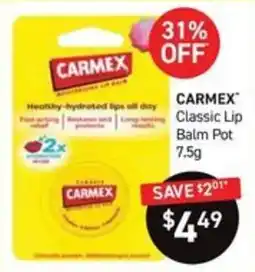 Chemist King Carmex Classic Lip Balm Pot offer