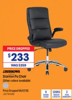 Officeworks J.Burrows Stanton Pu Chair offer