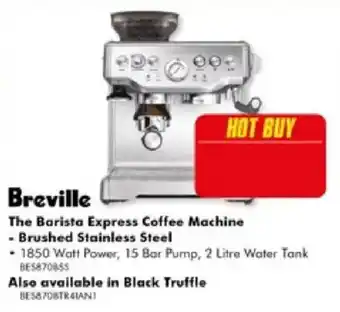 The Good Guys Breville The Barista Express Coffee Machine - Brushed Stainless Steel offer