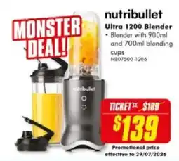 The Good Guys nutribullet Ultra 1200 Blender offer