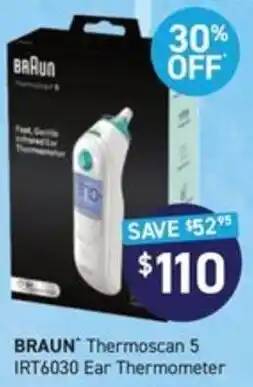 Chemist King BRAUN Thermoscan 5 IRT6030 Ear Thermometer offer