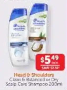 WHOLELIFE Head & Shoulders Clean & Balanced or Dry Scalp Care Shampoo offer