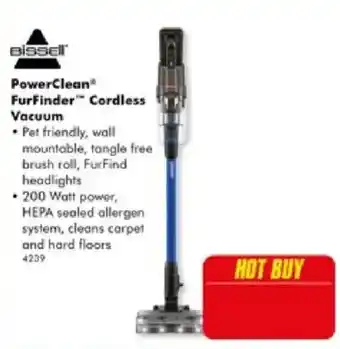 The Good Guys Bissell PowerClean FurFinder Cordless Vacuum offer