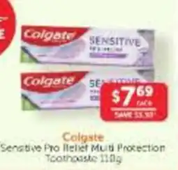 WHOLELIFE Colgate Sensitive Pro Relief Multi Protection Toothpaste offer