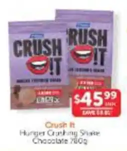 WHOLELIFE Crush It Hunger Crushing Shake Chocolate offer