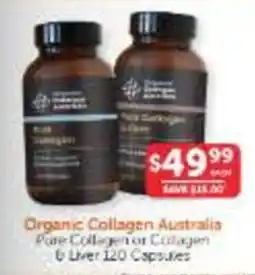 WHOLELIFE Organic Collagen Australia Pure Collagen or Collagen 6 Liver 120 Capsules offer