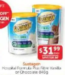 WHOLELIFE Sustagen Hospital Formula Plus Fibre Vanilla offer