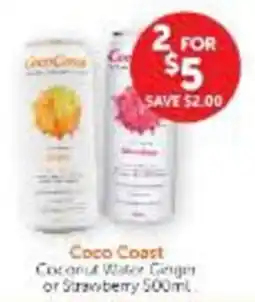 WHOLELIFE Coco Coast Coconut Water Ginger or Strawberry offer