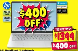 JB Hi-Fi hp 14" OmniBook 3 Notebook offer