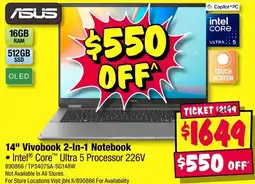 JB Hi-Fi Asus 14" Vivobook 2-in-1 Notebook offer