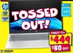 JB Hi-Fi hp 15" Notebook offer