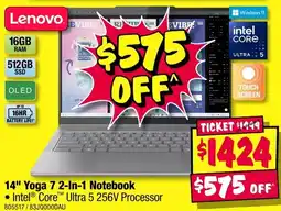 JB Hi-Fi Lenovo 14" Yoga 7 2-in-1 Notebook offer
