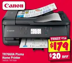 JB Hi-Fi Canon TR7660A Pixma Home Printer offer