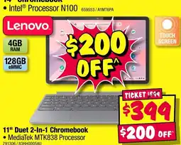 JB Hi-Fi Lenovo 11" Duet 2-in-1 Chromebook offer