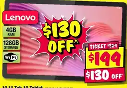 JB Hi-Fi Lenovo 10" Tab 10 Tablet offer