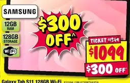 JB Hi-Fi Samsung Galaxy Tab S11 128GB Wi-Fi offer