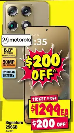 JB Hi-Fi motorola Signature 256GB offer