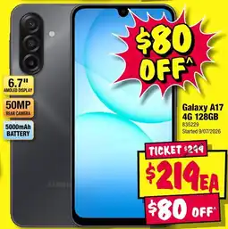 JB Hi-Fi Samsung Galaxy A17 offer