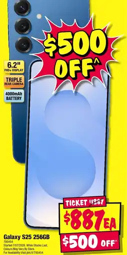 JB Hi-Fi Galaxy S25 256GB offer