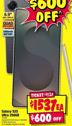 JB Hi-Fi Galaxy S25 Ultra 256GB offer