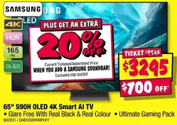 JB Hi-Fi 65 S90H OLED 4K Smart AI TV offer