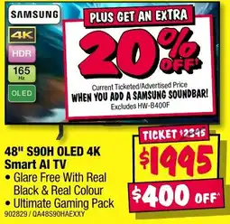 JB Hi-Fi Samsung 48 S90H OLED 4K Smart AI TV offer