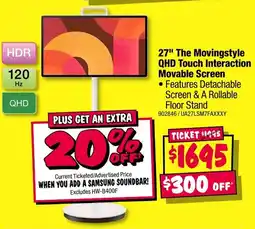 JB Hi-Fi 27 The Movingstyle QHD Touch Interaction Movable Screen offer