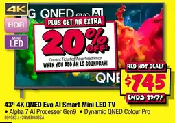 JB Hi-Fi LG 43" 4K QNED Evo AI Smart Mini LED TV offer