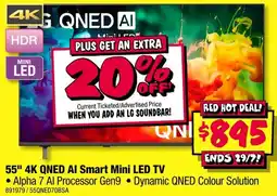 JB Hi-Fi LG 55" 4K QNED AI Smart Mini LED TV offer