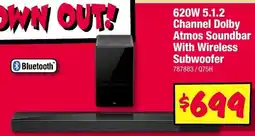 JB Hi-Fi Dolby Atmos Soundbar With Wireless Subwoofer offer
