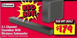 JB Hi-Fi 2.1 Channel Soundbar With Wireless Subwoofer offer