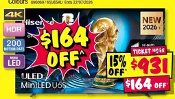 JB Hi-Fi Hisense MiniLED U6S offer