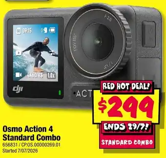 JB Hi-Fi Dji Osmo Action 4 Standard Combo offer