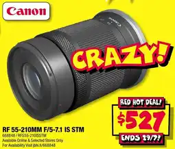 JB Hi-Fi Canon RF 55-210MM F/5-7.1 IS STM offer