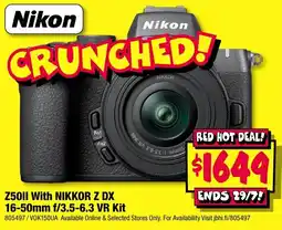 JB Hi-Fi Nikon Z50II With NIKKOR Z DX 16-50mm f/3.5-6.3 VR Kit offer