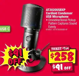 JB Hi-Fi AT2020USBXP Cardioid Condenser USB Microphone offer