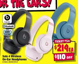 JB Hi-Fi Solo 4 Wireless On Ear Headphones offer
