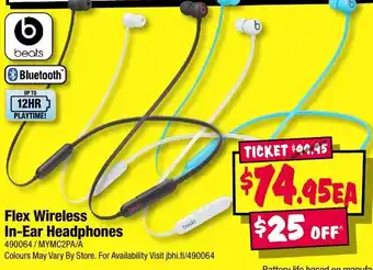 JB Hi-Fi beats Flex Wireless In-Ear Headphones offer