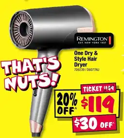 JB Hi-Fi Remington One Dry & Style Hair Dryer offer