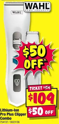 JB Hi-Fi Wahl Lithium-Ion Pro Plus Clipper Combo offer