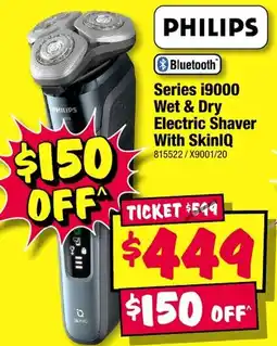 JB Hi-Fi Philips Series i9000 Wet & Dry Electric Shaver With SkinIQ offer